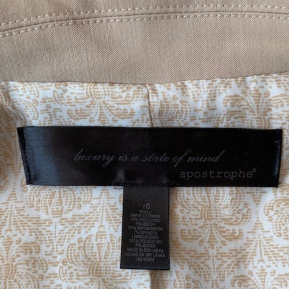 Apostrophe Tan Blazer - Size 10 - Picture 8 of 9